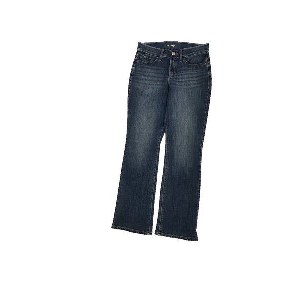 Lee Regular Fit Bootcut Mid Rise Women's size 6P Dark Wash Blue Denim Jeans - Picture 1 of 5